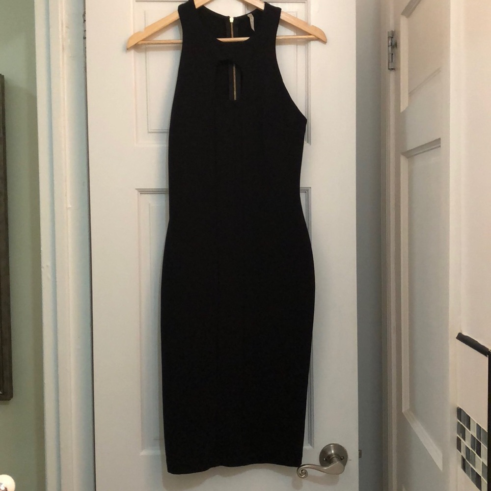 2 for $20- Black bodycon dress w/keyhole cutout